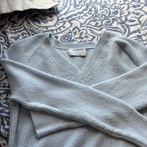 Old Navy Blue V-Neck Sweater Classic Knit